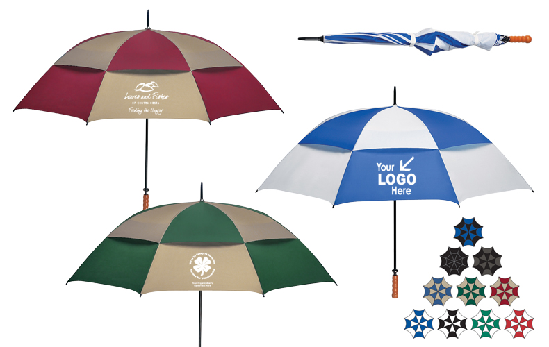 68" Arc Vented, Windproof Umbrella